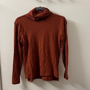 Madewell Rust Long Sleeve Turtleneck Top XS